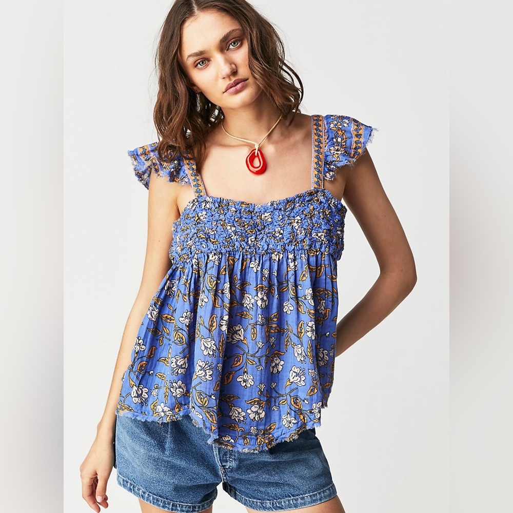 COPY - Free people Nala printed babydoll top size extra small could fit small